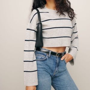 Reformation Paloma Cropped Cashmere Crew